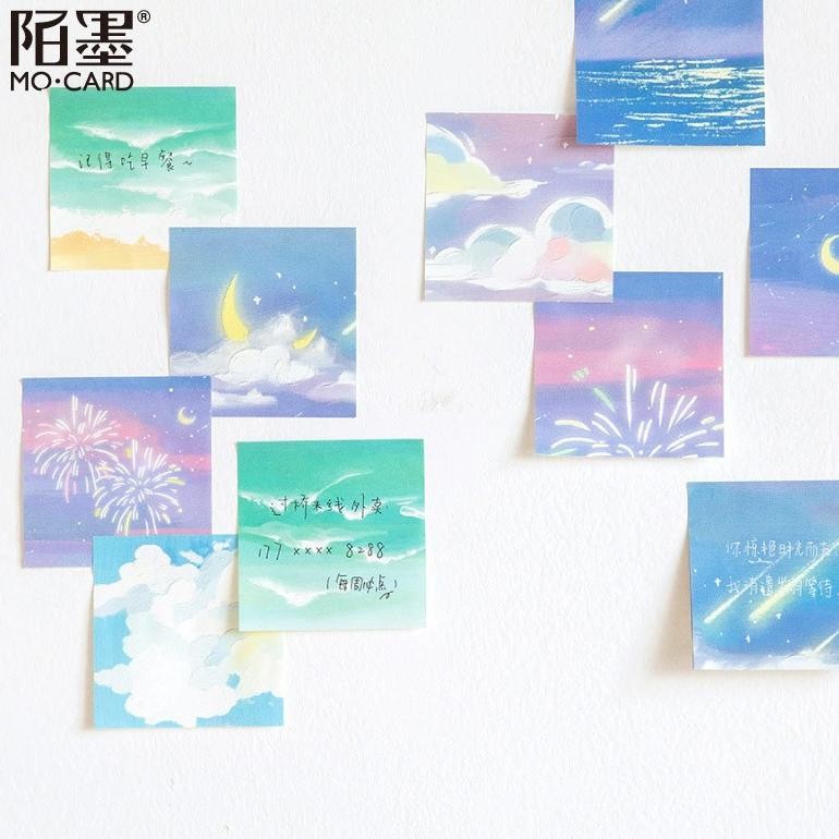 

lij-56 Ew64 Fresh Sky Fireworks Series Sticky Notes Set / Memo Tempel Lucu Unik Murah Hemat Murah