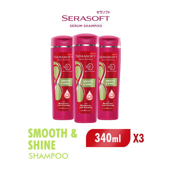 Serasoft Serum Shampoo Smooth & Shine 340 ml x3