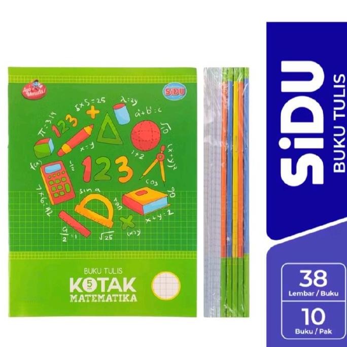 

SALE! BUKU TULIS KOTAK MATEMATIKA SIDU SINAR DUNIA 38 LEMBAR (1 PACK ISI 10 BUKU