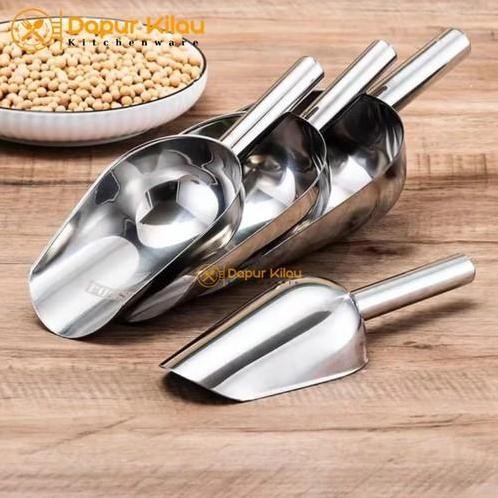

Terlaris Sekop Es Batu Serokah Biji Beras / Skop Tepung Scoop Stainless Steel Anti Karat