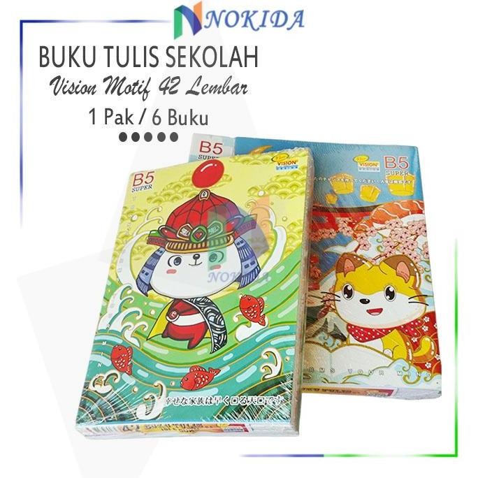 

SALE! NOKIDA BUKU TULIS VISION 1 PACK [42 LEMBAR] / BUKU CATATAN PELAJARAN / BUKU TULIS BOXY VISION BOOKS 1 PAK
