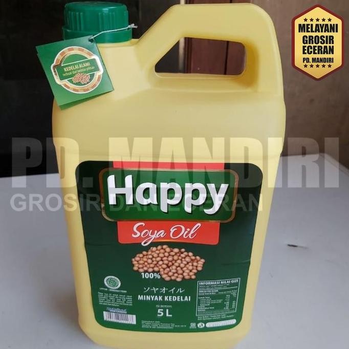 

EXP LAMA HAPPY SOYA OIL 5L / MINYAK KEDELAI / JERIGEN / 5 LITER / 5LTR