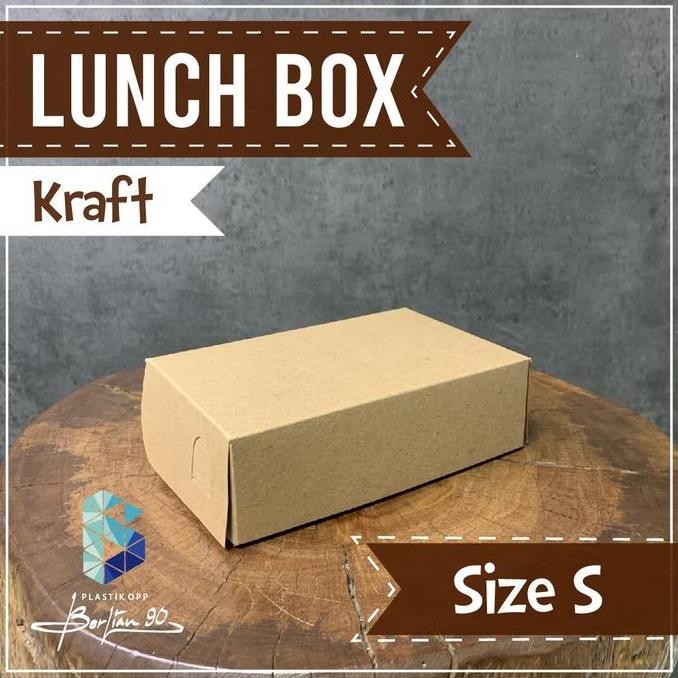 

Paper Lunch Box Kraft Ukuran S Kotak Makan Kertas Coklat Asli