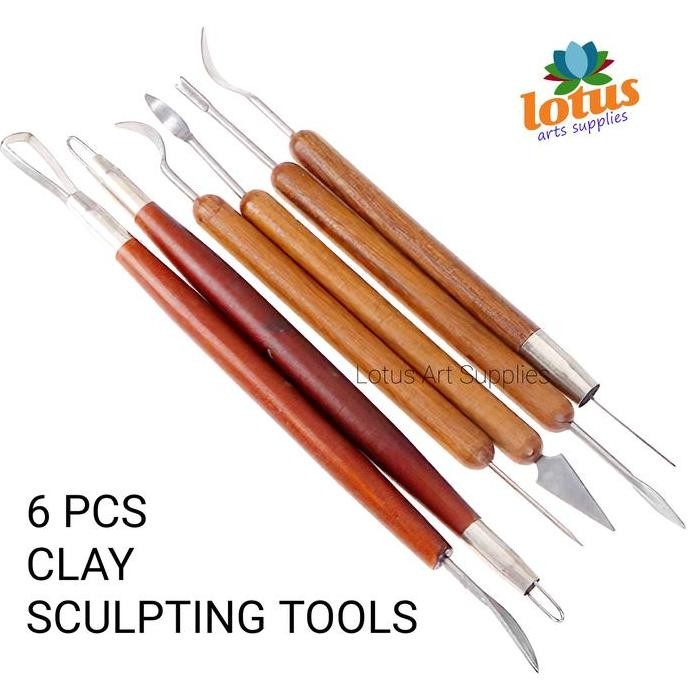 

baru !!! Clay Sculpting Wax Tools Set 6 ( Polymer , Ceramic , Wood )