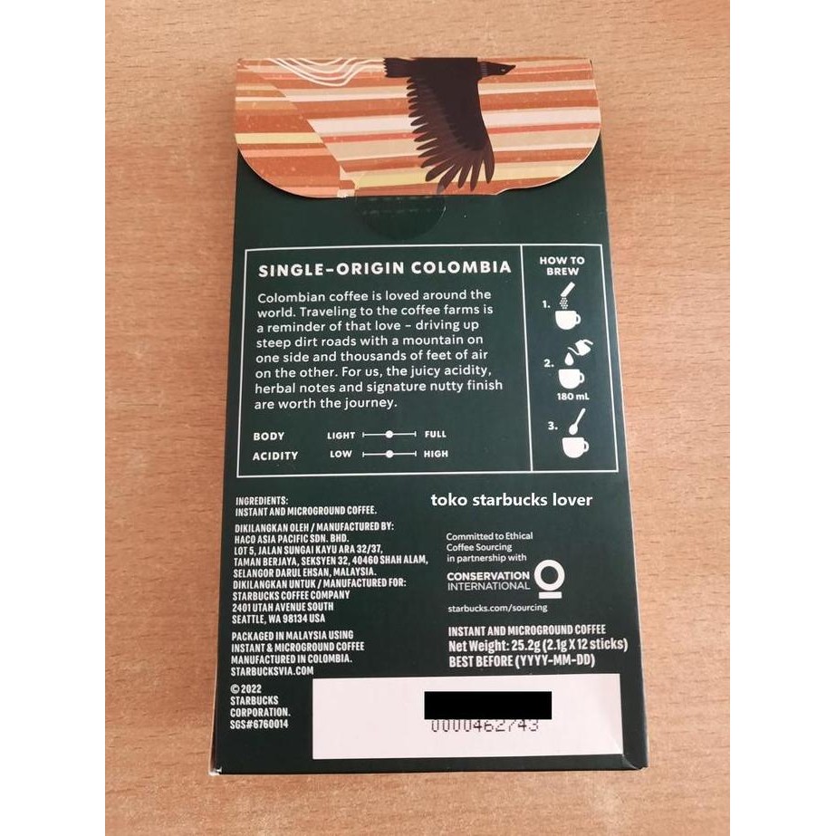 

ready stock Starbucks Via Ready Brew Colombia