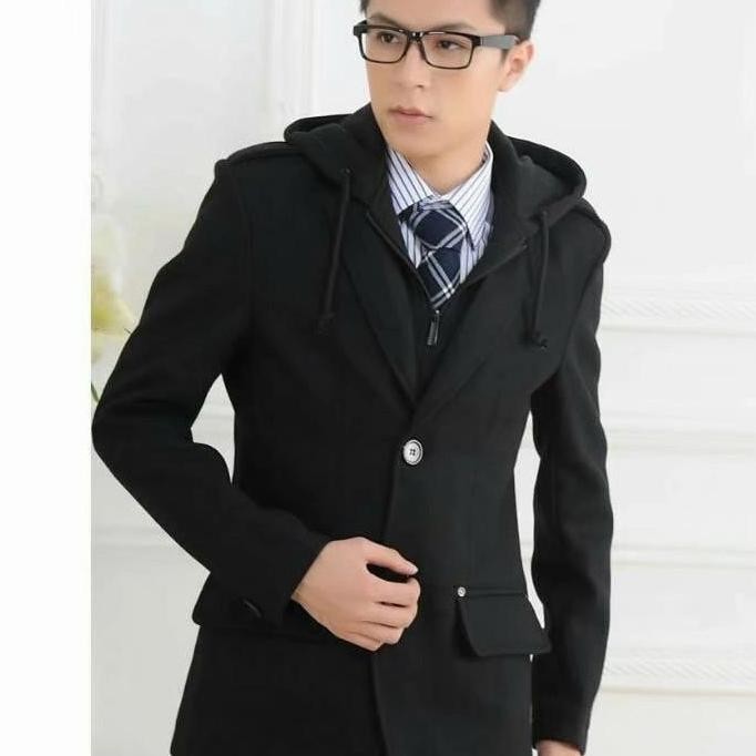 BLAZER HOODIE PRIA KOREA murah
