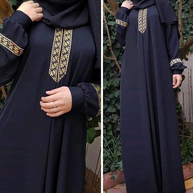 Maxy Dress Abaya Turky 2025 Renda Wanita Hitam Mewah Gamis Turki Kaftan Arab