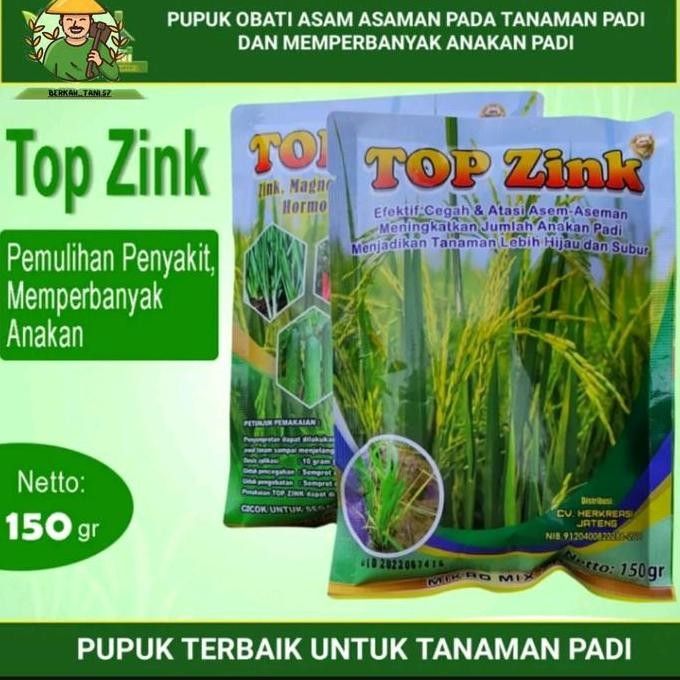 

Terlaris Pupuk Terbaik..!! Top Zink 150Gram Obat Semprot Padi Untuk Mencegah & Mengatasi Asem Aseman Pada Tanaman Padi