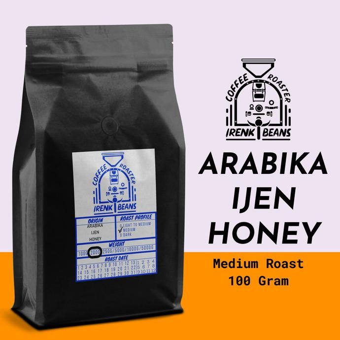 

ready stock Kopi Arabica Ijen Honey 200g Biji Bubuk