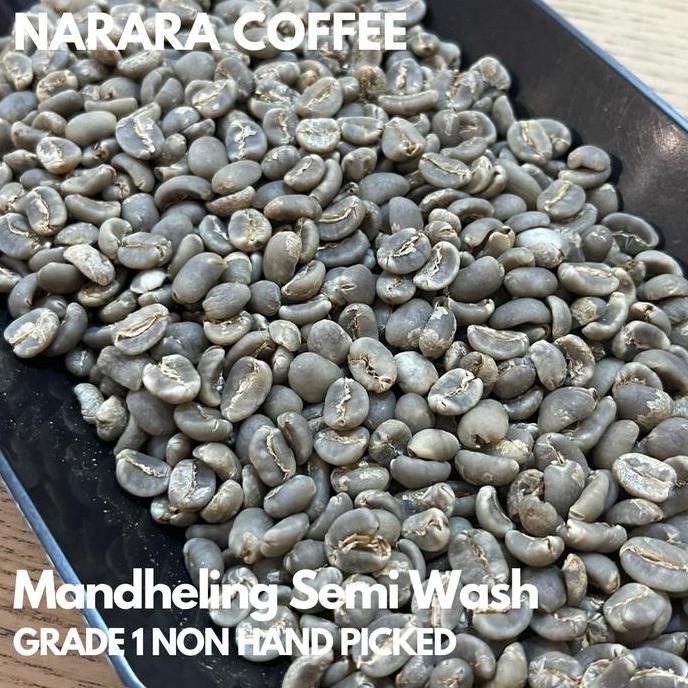 

ready stock Green Bean 1kg GRADE 1 MANDHELING SEMI WASH -Biji Kopi Sumatra Arabika