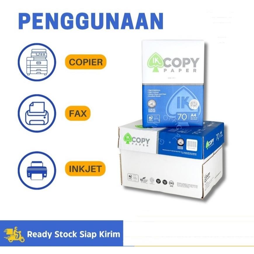 

fbx-4 dw-45 IK Copy Paper A4 70 Gsm 500 Lembar Original (1 RIM) / IK Kertas A4 Print Copy 70 Gram 500 Sheet Per Rim Sale Terlaris