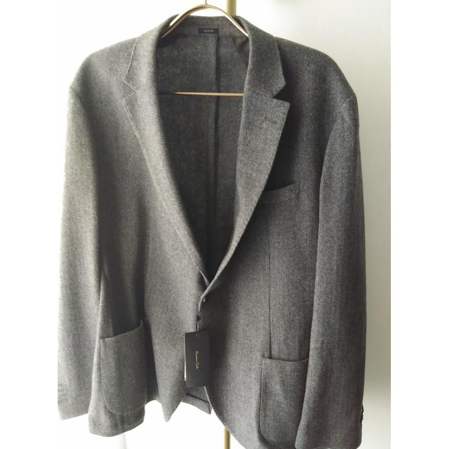 Original Massimo Dutti Herringbone Men's Casual Blazer - Men's Layering Piece - Outer Luaran Pria Si