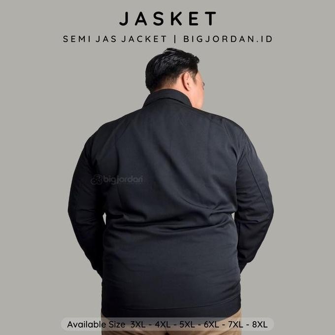 jasket blazer pria jumbo bigsize HITAM ORIGINAL BIG JORDAN 8XL 7X murah