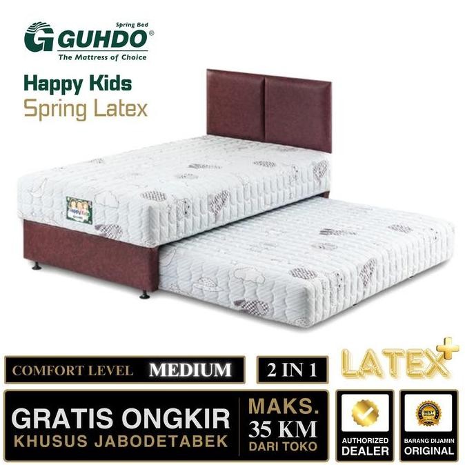 ready Kasur 2in1 2 in 1 Sorong Guhdo Happy Kids Spring Latex | Kasur Anak | Kasur Tingkat | Kasur Do