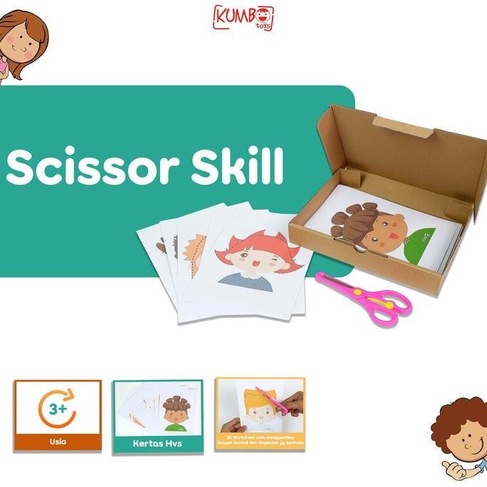 

baru !!! Scissor Skills Activity For Kids Paket Menggunting Motoric Montessory Play