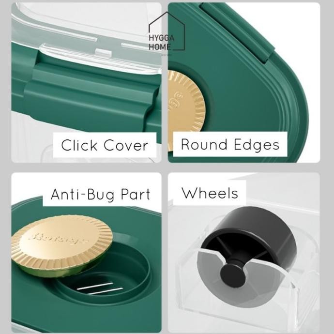 

Terlaris Hygga Home Kairi Tempat Kotak Penyimpanan Beras Tepung Kacang Rice Grain Storage