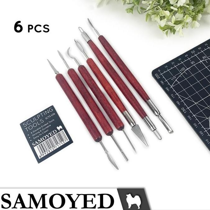 

baru !!! Alat Ukir / Pahat Seni Patung / Pot Tanah Liat Polimer / Keramik / Lilin / Dekorasi Kue / Pottery / Polymer / Ceramic Clay / Wax / Plaster / Cake Frosting Sculpting / Modeling / Carving Tools Samoyed SCTS-L06