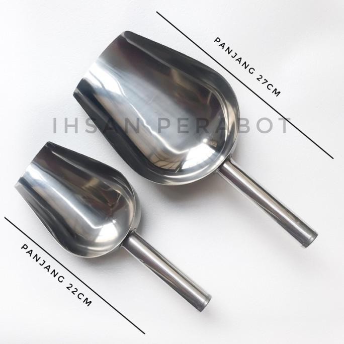 

Terlaris Dapurluxe- (1 Pcs) Sekop Es Batu Stainless Steel Serokan Tepung Beras Biji Kopi