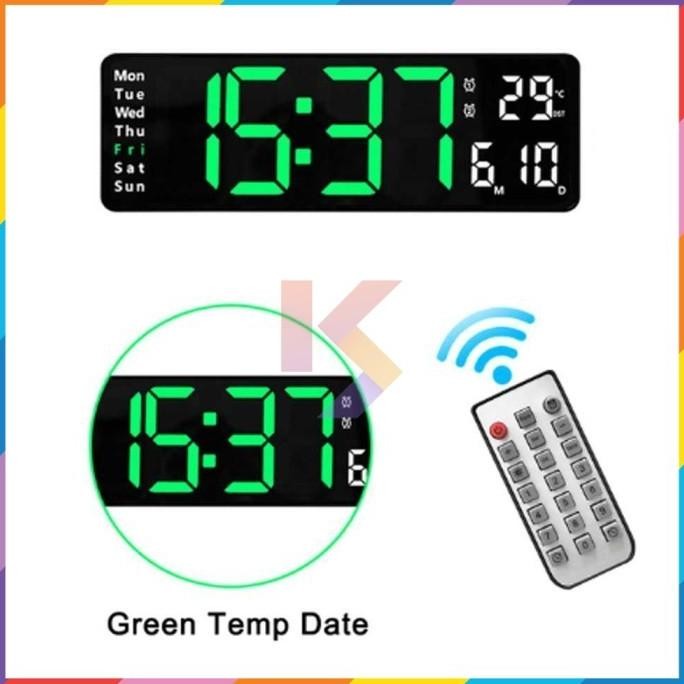 Jam Dinding Digital Minimalis Multifungsi With Remote - 6629