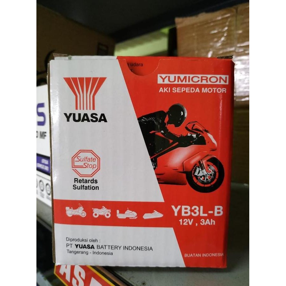 Yuasa YB3L Kit Aki. Basah RX King, Ninja R, Satria 2 Tak