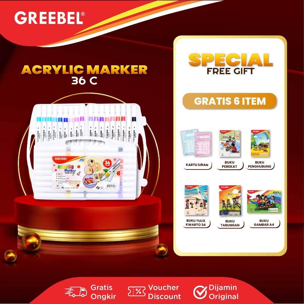 

NEW PRODUCT GREEBEL SPIDOL WARNA WARNI 1 SET / SPIDOL MARKER ACRYLIC SINGLE HEAD (36 WARNA) / SPIDOL WARNA / SKETCH MARKER / SPIDOL SET SIENNAOUTLET487
