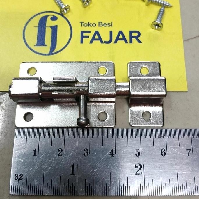 ------] Grendel slot kunci pintu jendela kecil mini tebal kuat 4 cm 2 inch