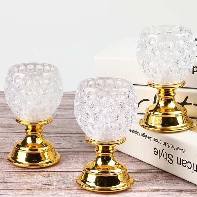 Lampu LED Lilin Portable Gelas Kristal Kado Souvenir Nikah Bday Mjrah Termurah