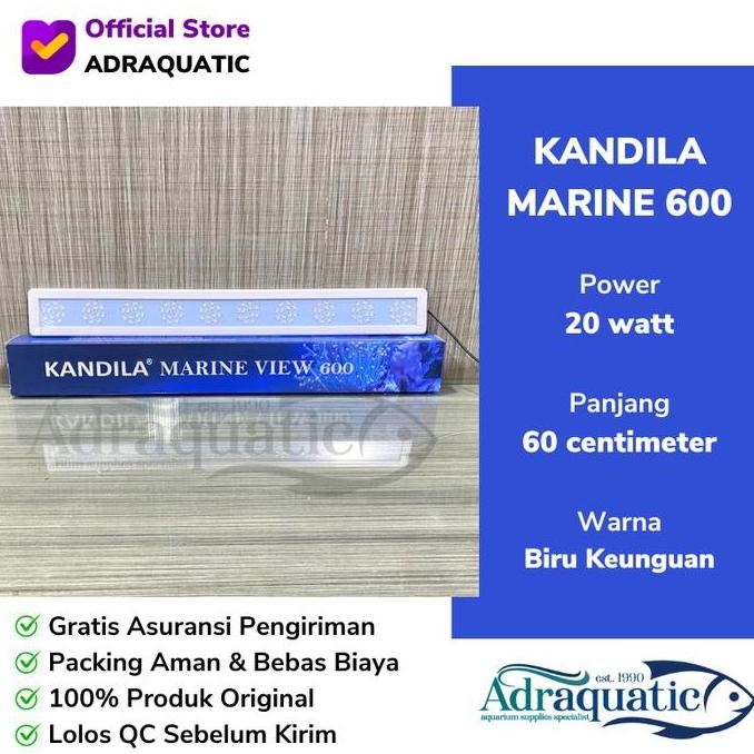 Produk Baru KANDILA MARINE VIEW 600 LAMPU LED AQUARIUM LAUT 60CM BIRU UNGU SALTWATER LAMP AIR LAUT C