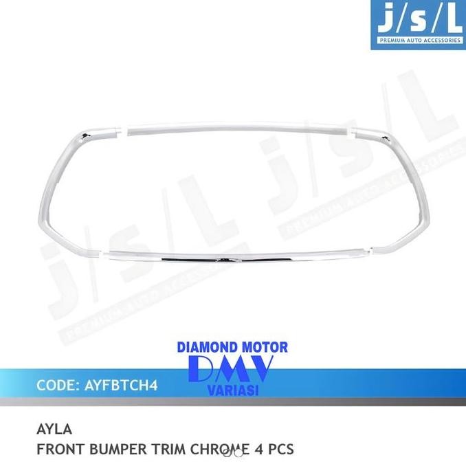 New Ring Cover Garnis Lis Chrome Grill Bemper Depan Daihatsu Ayla 2013 2014 2015 2016 2017