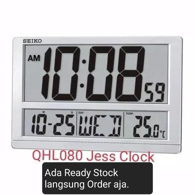 Qhl080 Jam Dinding Digital Seiko Original