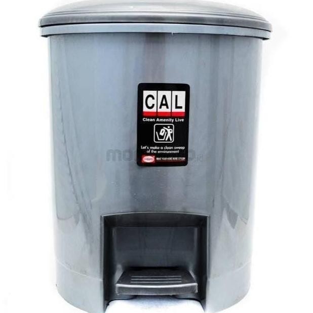 *#*#*#] Tempat Sampah Abu Silver Injak + Ember Plastik Awet Kuat Tebal Shinpo Kapasitas 10 Liter 10L