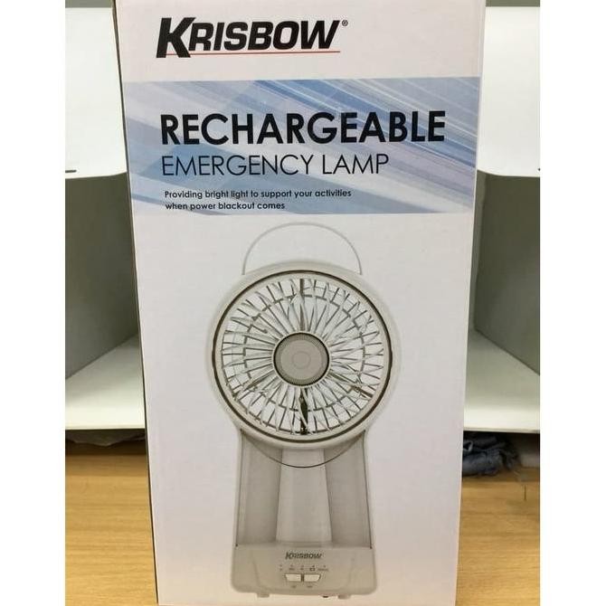 Krisbow Kipas Dan Lampu Darurat Rechargeable CAs Promo Murah