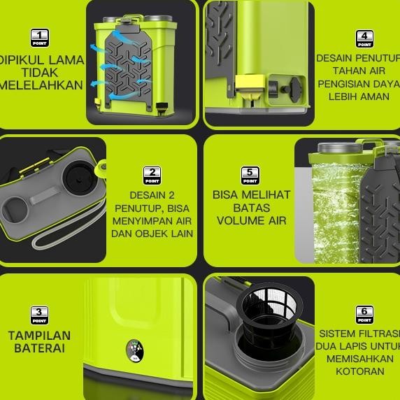 WK ZPZper 18 L 8Ah / 12Ah Alat Semprot Tangki Sprayer Manual 18 Liter Alat Semprotan Hama Padi and S