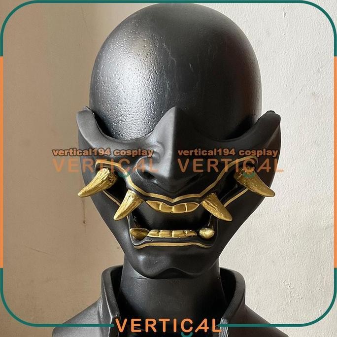 Oni Mask Hannya Topeng Setan Menpo Jepang Masker Ghost Cosplay Devtac Covid Hantu Monster Cover Mask