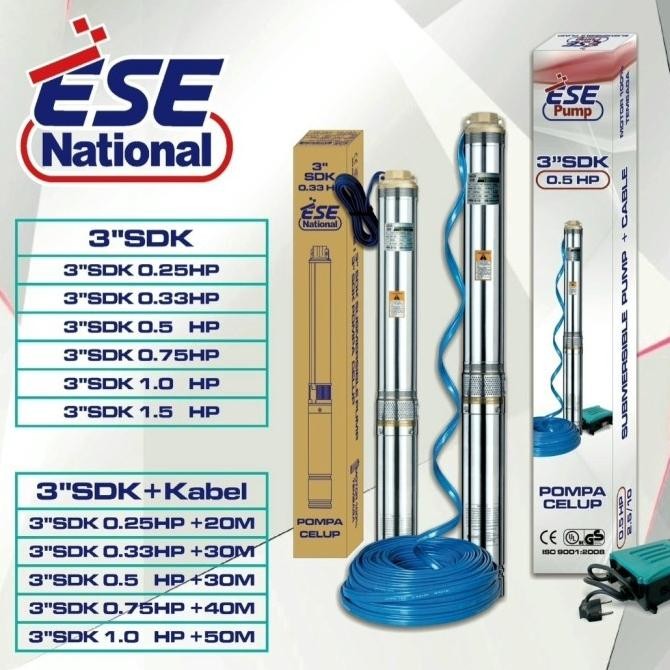 Promo Pompa Celup Submersible Pump Ese National 3 SDK COD