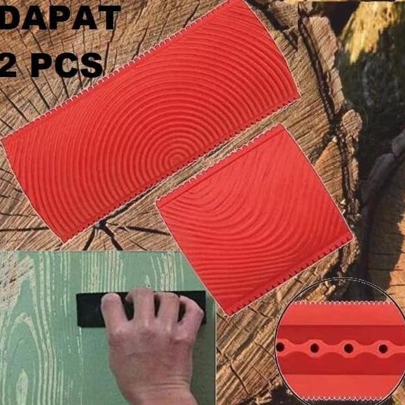 Kuas Karet Motif Kayu Alat Pembuat Motif Kayu Wood Graining Rubber Kuas