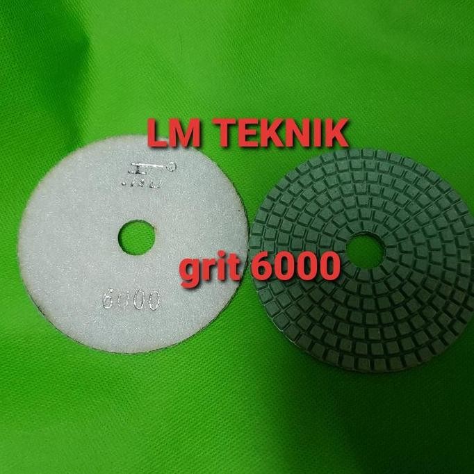 DIAMOND PAD 4" GRIT 6000 MERK JIALI /DIAMOND PAD POLES GRANIT MARMER PROMO