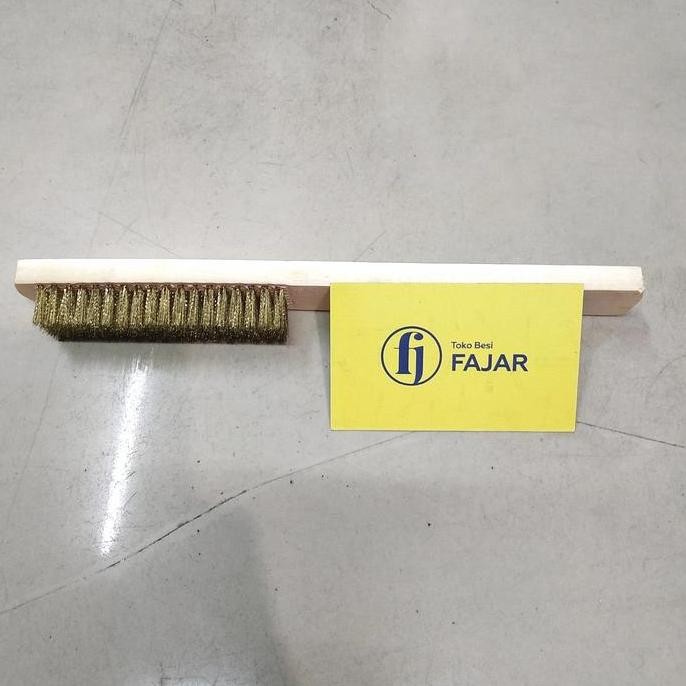 siap kirim] brush sikat kawat kuningan lembut gagang kayu