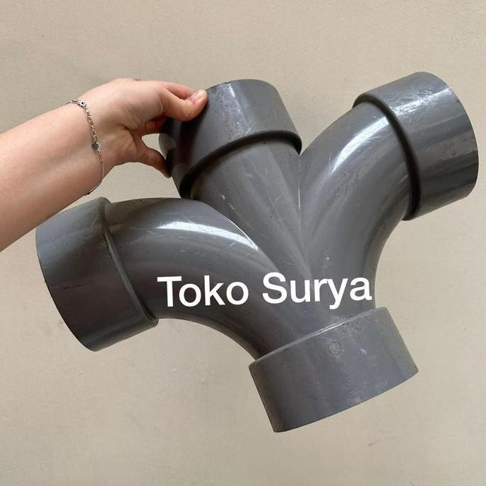 TERMURAH - RUCIKA TEE CABANG 4 UKURAN 4" - TEE 4 WAY 4" TEE 4" CONJUCTION 4" PLUS PVC 4" PLUS 4" PVC