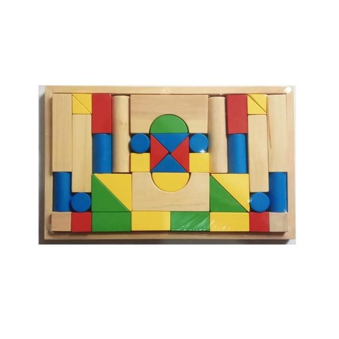 City Blok 42 Mainan Alat Peraga Edukasi Anak SNI PAUD TK Mainan Balok L21JA