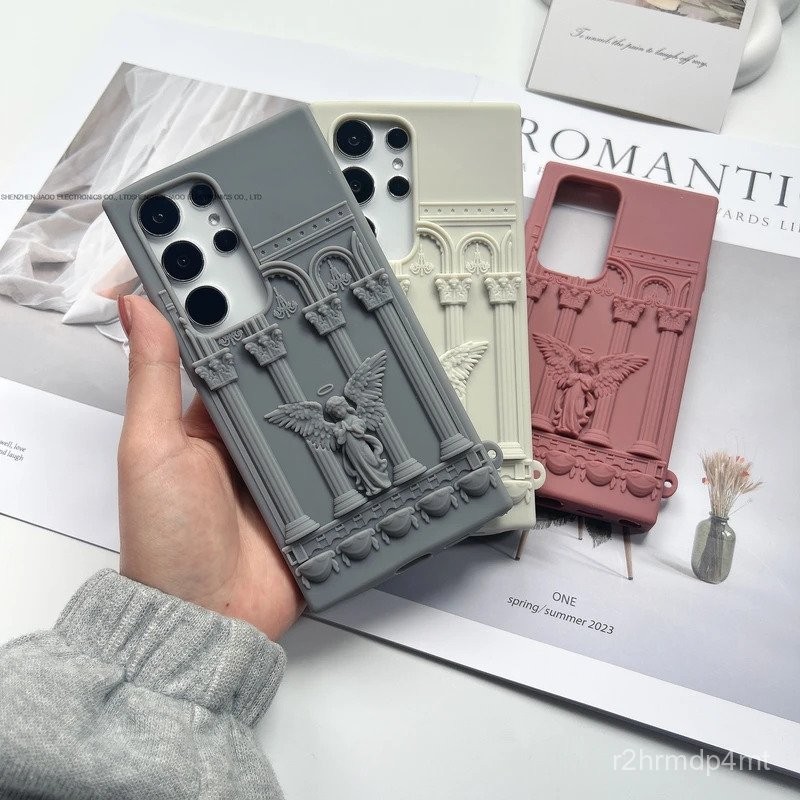 3D Classical Art Angel Statue Retro Girl Case For Xiaomi Redmi Note 13 Note 13 Pro Poco X3 Pro NFC S