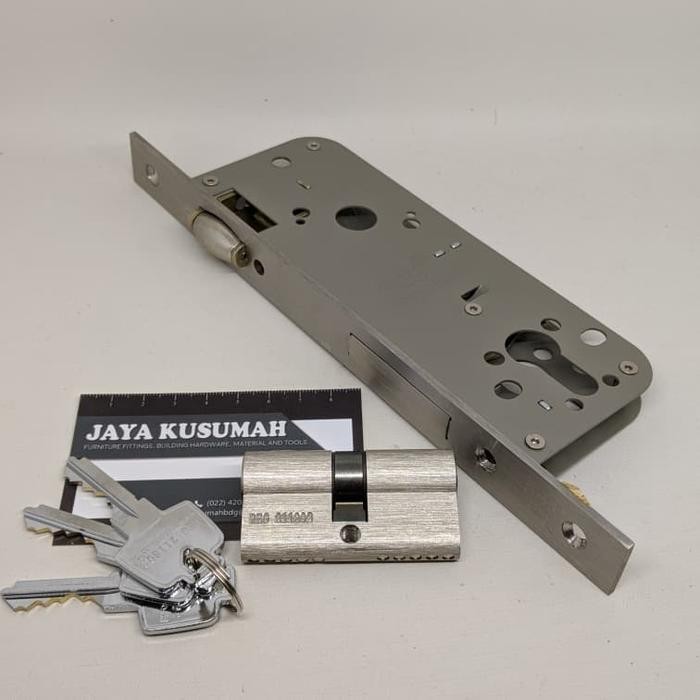 Body Kunci Pintu Ses Lock Pelor 40 Mm Stainles Badan Bodi Dua Roller Original Dan Terpercaya