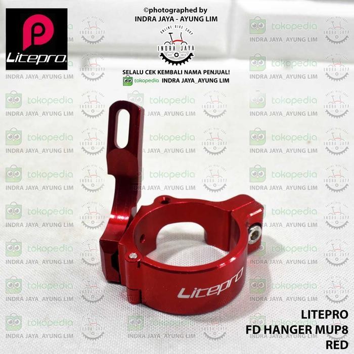 Litepro Fd Hanger Mu P8 Front Derailleur Adapter For Dahon - Merah Original Dan Terpercaya