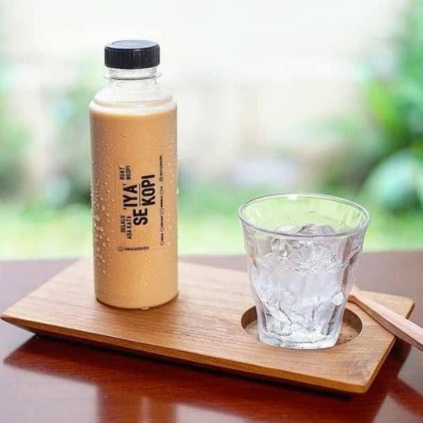 .........] Botol Plastik PET Almond 250ML Botol Minuman Susu Kopi Teh Jelly Jus