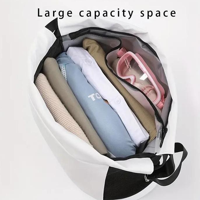 Tas Ransel Serut Olahraga Gym Renang Travel Pouch Sepatu Baju Drawstring Waterproof LFS