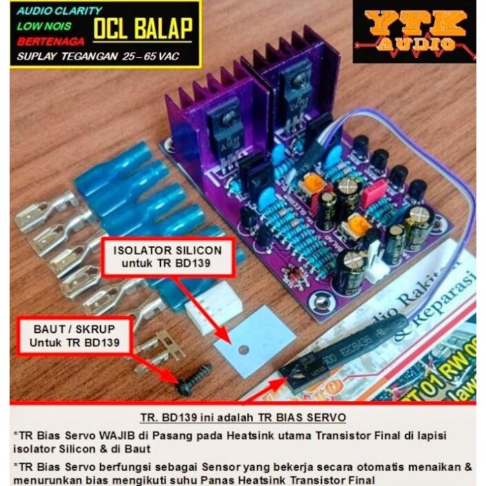 KIT Driver Power Amplifier OCL BALAP