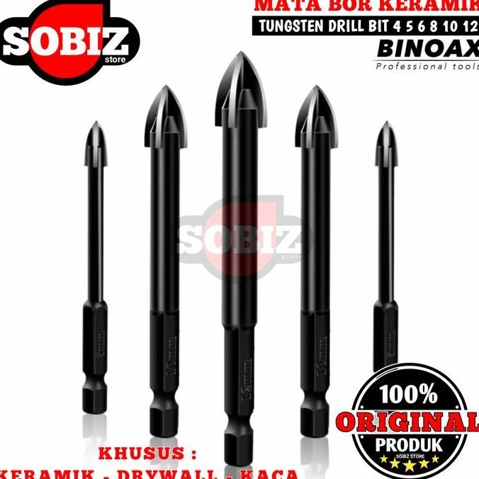 6 Pcs Mata Bor Keramik Kaca Marmer Granit Tungsten Drill Bit ASLI
