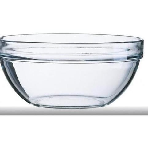 Kualitas terbaik] Mangkok Bumbu Kaca Bulat Bening Jumbo Besar Diameter 17CM Mixing Bowl Aduk Adonan 