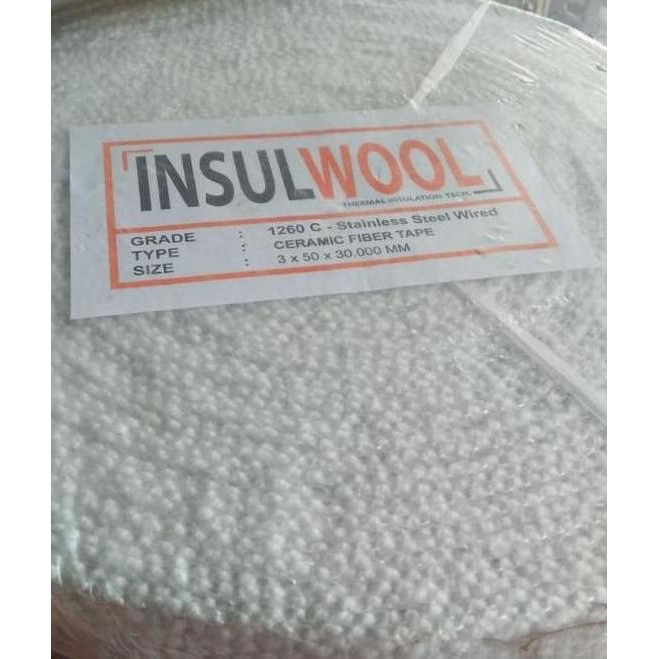 

BEBAS ONGKIR - Ceramic fiber tape 3mm x 50mm x 30mtr ( 2" inch )