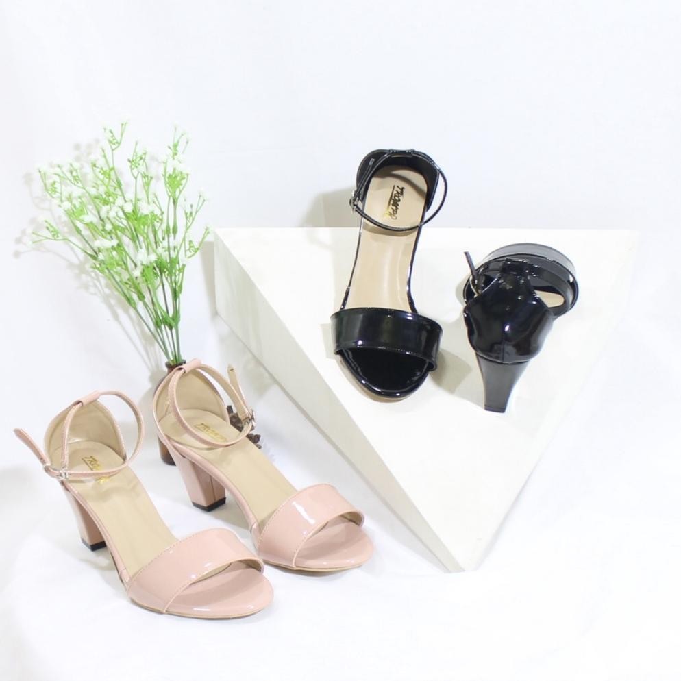 TrompaFashionable - Sepatu Heels Wanita Hak Tahu Casual 7cm Big Size Terbaru